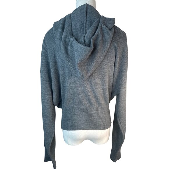 ZARA Gray Medium Hoodie Medium Acrylic Sweater - Picture 2 of 11